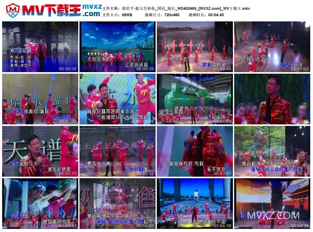 徐忠平-蓝天告诉你_国语_流行_MD402469
